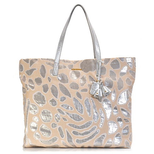 Nancy Tote Silver Leaves