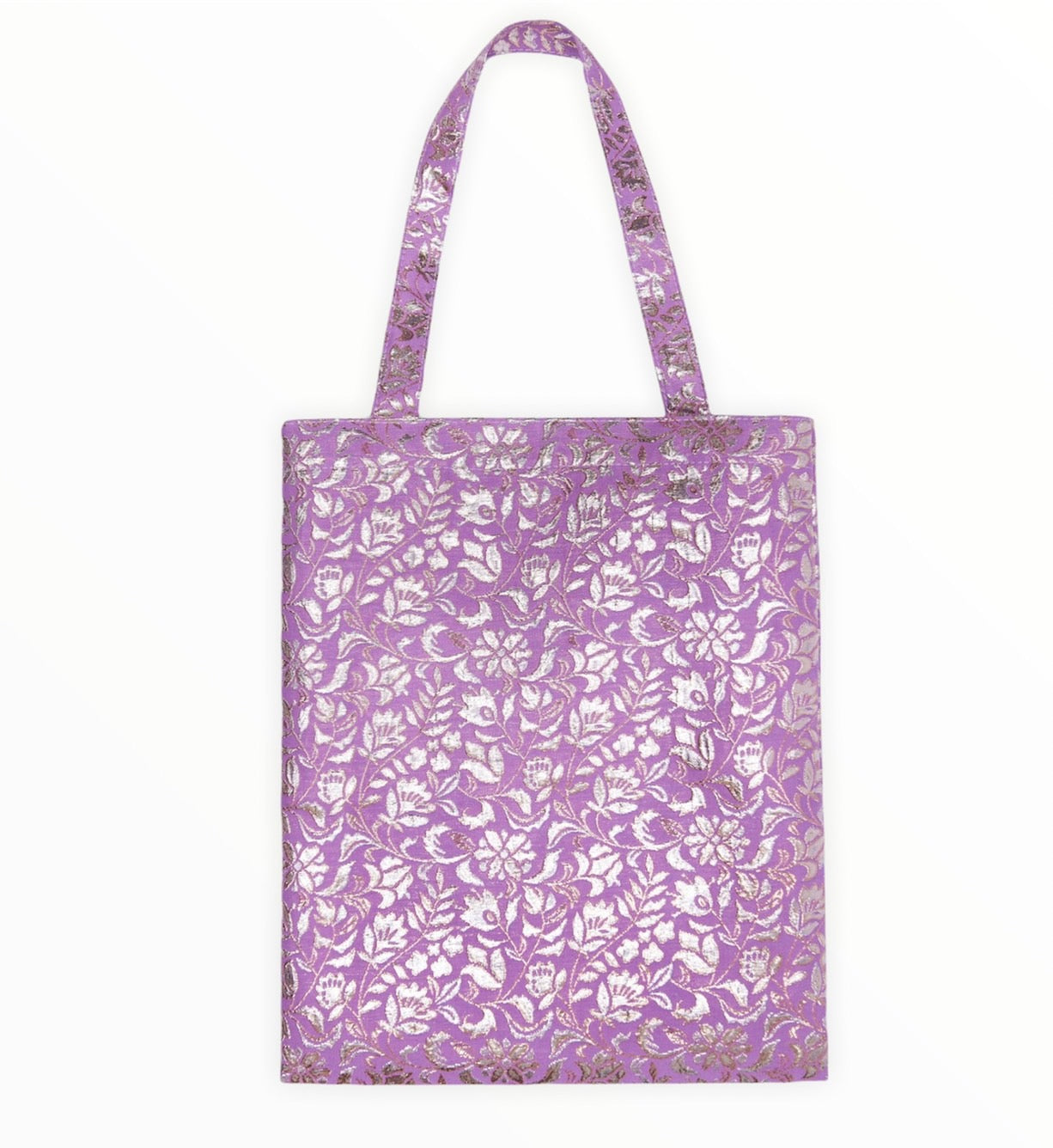 Kay Tote Purple Jacquard Floral