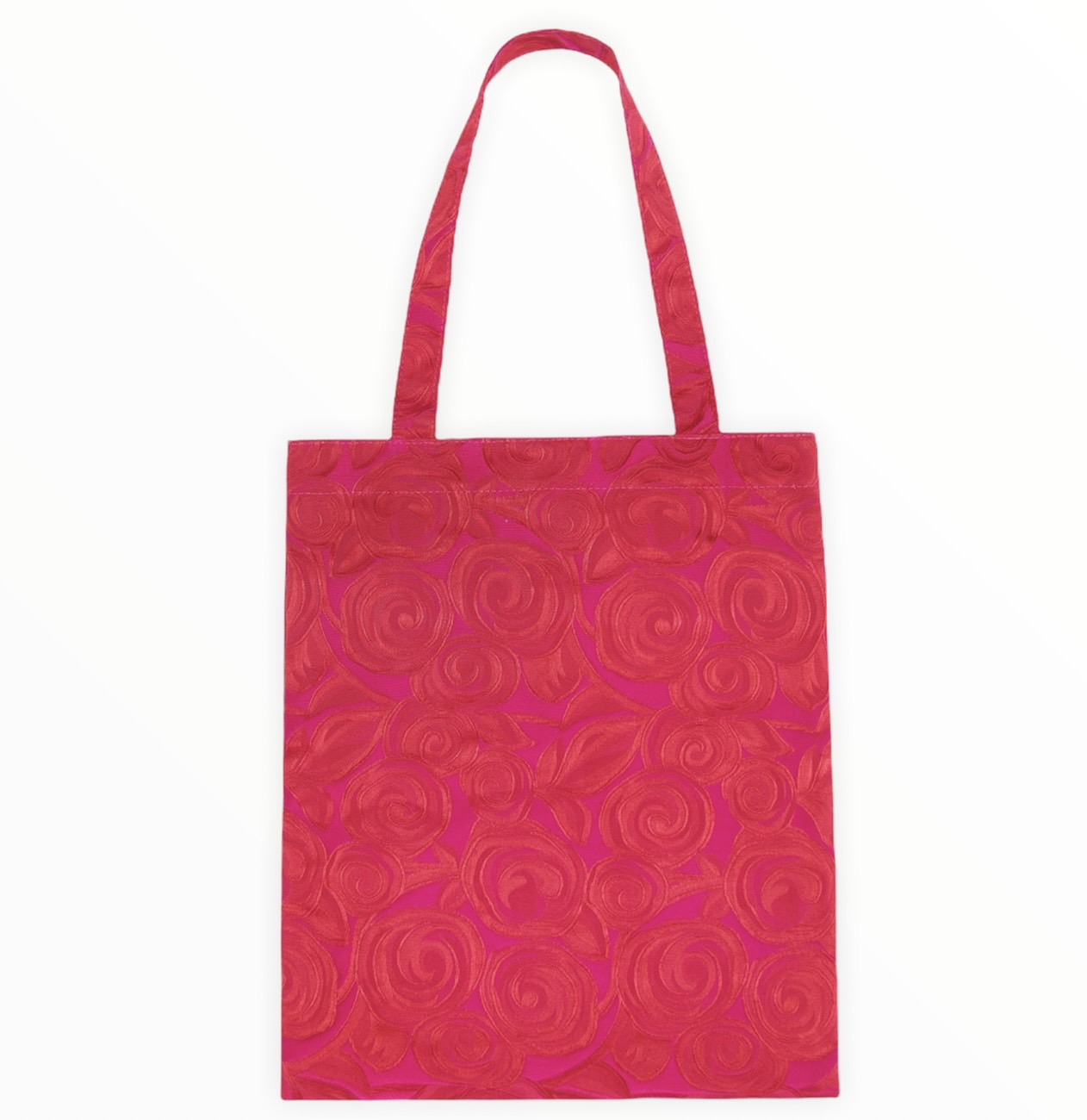 Kay Tote Red Pink Circle Jacquard