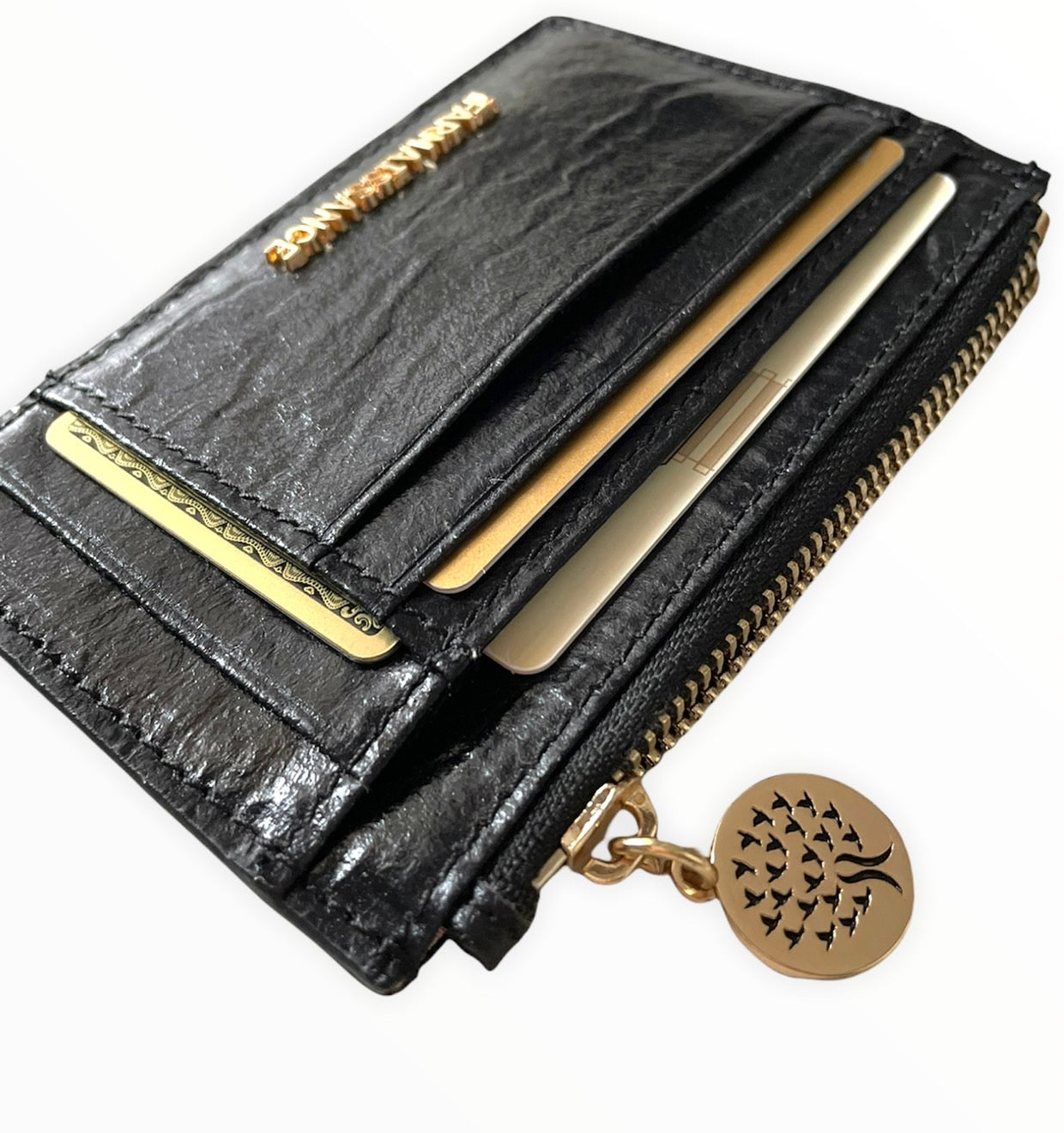 Bonnie Card Wallet Metalic Black