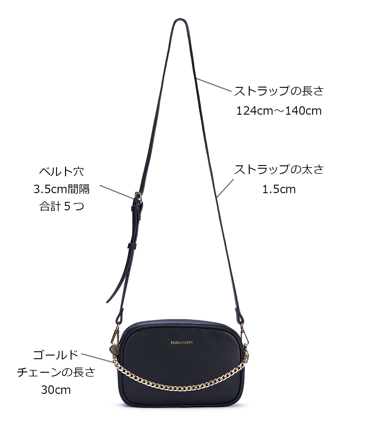 Melinda Camera Bag　Black